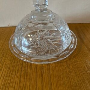 Pinwheel Crystal butter dish